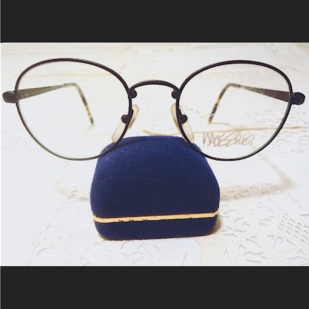 Mossimo Cassina CSX Black Unisex 50/20 Italian Metal Eyeglass Frames Vintage 90s